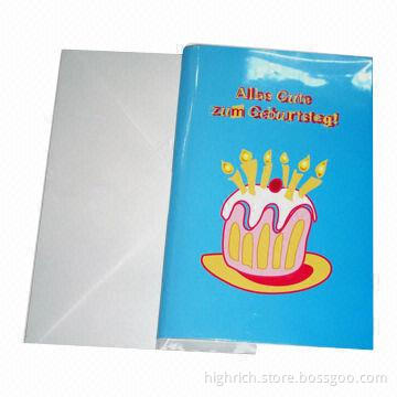 Voice Recordable Greeting Card with Indicator Light, Can Print According to Customer's Requirements